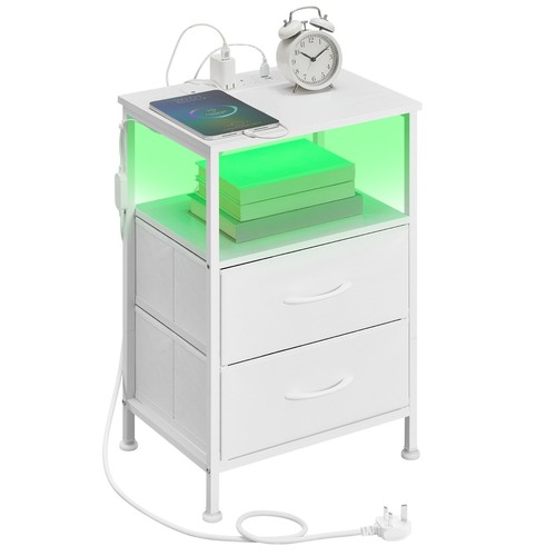 Songmics nightstand with led - songmics,