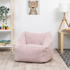 Kids Teddy Bear Chair Fleece Filled Bean Bag Children Armchair Sherpa BeanBag
