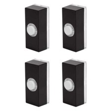 4 x Honeywell Friedland D534 Lightspot Illuminated Door Bell Push (Black)