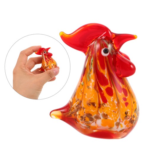 Handcrafted glass rooster - handcrafted,