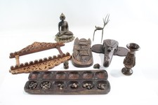 Assorted Ornaments Inc Wooden Miniatures Brass Buddha South Asian Job Lot