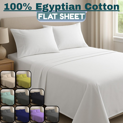 Egyptian cotton flat sheet - cotton,