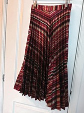  Zara metallic Pleated Midi/maxi Skirt Size small 