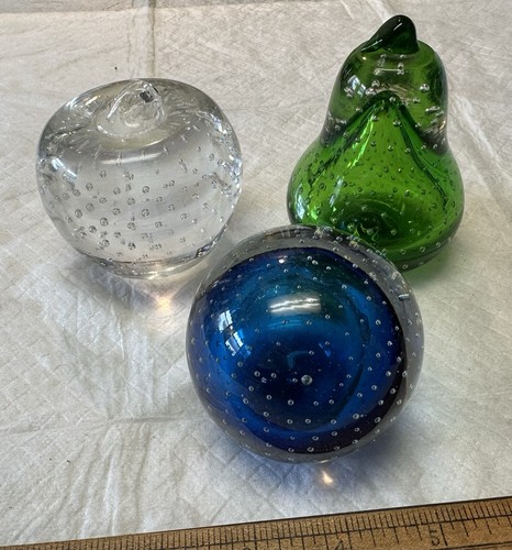 Vintage glass paperweights - vintage,