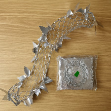 12x Silver Foil Garland