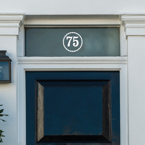 Fanlight house number sticker - ,