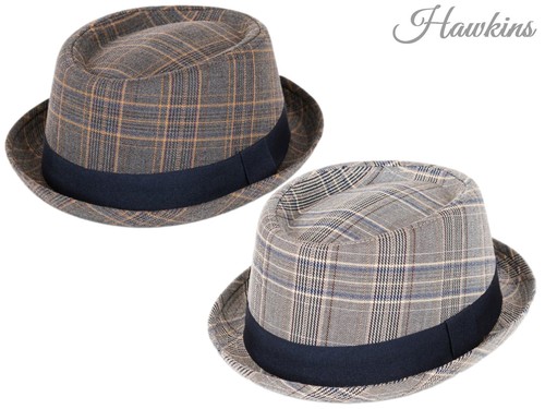 Mens check porkpie hat stylish - mens,