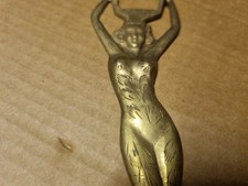 Brass Bottle Opener Naked Lady Nude Figure Bare