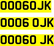 Rare Cherished Private Number Plate On Retention OOO6OJK 00060JK OO06OJK V778