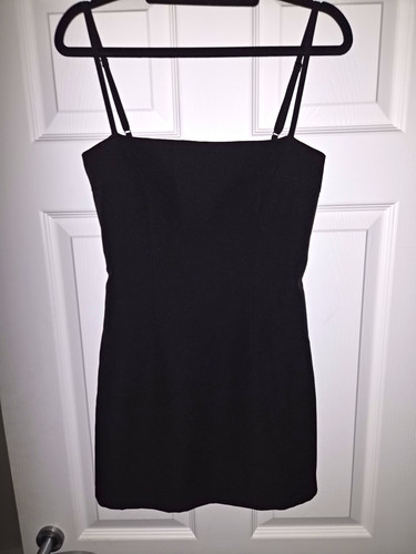 White fox black mini dress - fox,