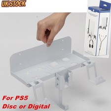 5in1 Wall Mount Bracket Support Holder for PlayStation5 PS5 Disc/Digital Console