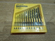 C.K. MADE IN GERMANY SET OF 13 HSS DRILL BITS 1/16" - 1/4". NEW OLD STOCK.