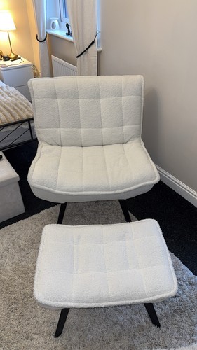 Boucle accent chair cream - boucle,