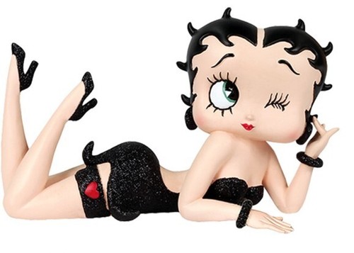 Betty boop lying down black - betty,