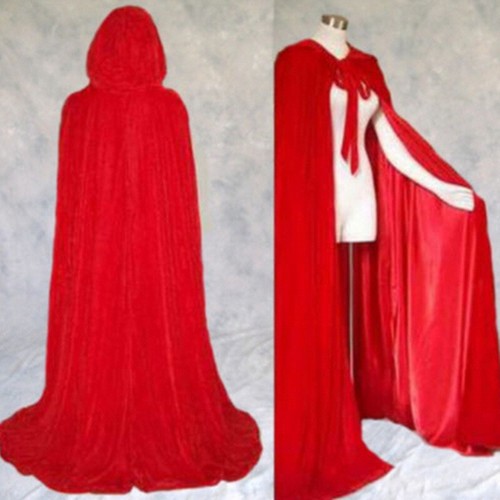 Velvet hooded cloak wedding - hooded,