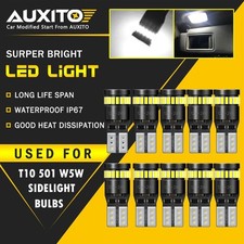 10x LED 501 W5W T10 PUSH WEDGE