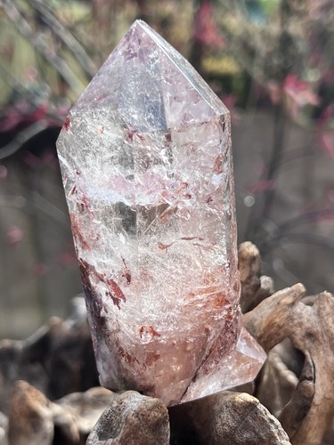 Clear quartz point wand - clear, with