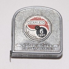 Vintage Stanley No.1206 6 Foot Tape Measure 1950s Great Condition