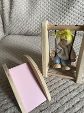 Wooden Dolls House Furniture, Doll, Swing, Slide