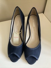 Monsoon Navy Blue Peep Toe