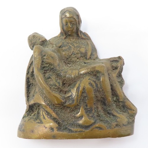 Vtg bronze tone pieta - vtg, statue