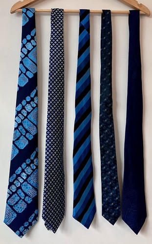 Vintage blue neckties 1950 - blue,