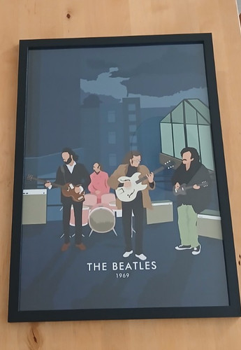 New framed beatles poster - new,