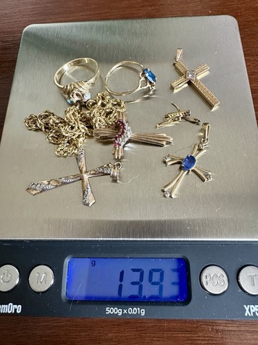 10k gold scrap jewelry - 13.9g,