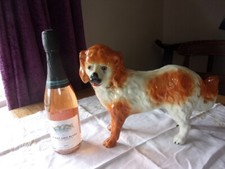 BO'NESS SCOTTISH Antique 19th Century Large STAFFORDSHIRE ST BERNARD DOG