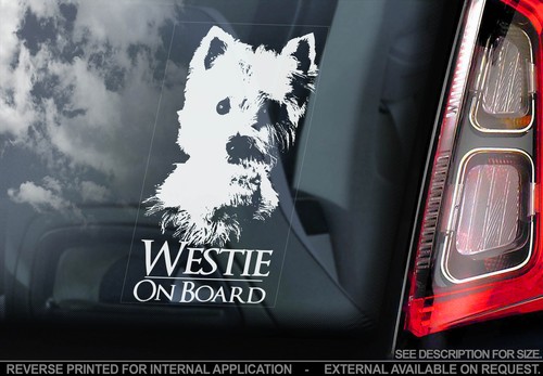 Westie car window sticker - car,