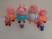 peppa pig family figures x 8