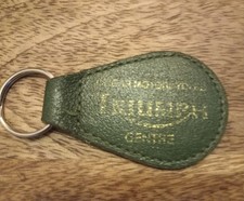 Triumph Motorcycles Ongar Main Dealer Green Leather Keyring 