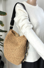 Zara Raffia Straw Shoulder Bag
