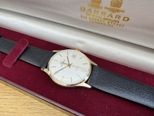 Garrard mens 9ct quartz watch - 9ct,