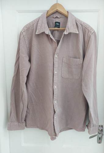 Zara men pink denim - zara, shirt