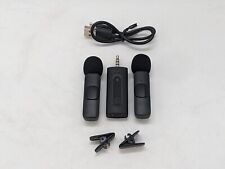 K35 wireless lavalier microphone two mics 3.5mm lapel condenser mic for camera