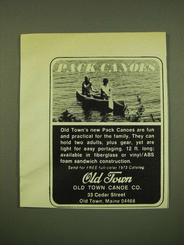 1973 old town canoe pack - 1973,
