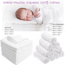 ✅ White Muslin Squares 100%