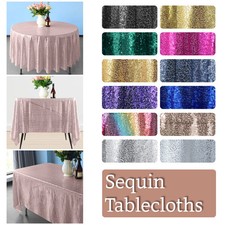 Tablecloths Sparkly Glitter Wedding Party Banquet Large Sequin Table Cloth Cover