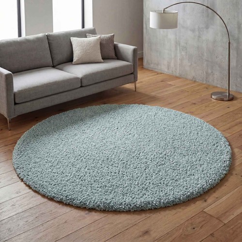 Round shaggy area - round, rug