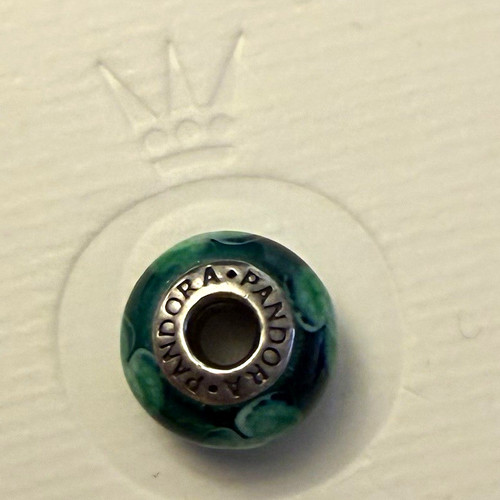 Pandora teal green flowers - pandora,