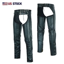 Premium Buffalo Leather Motorcycle Chaps – HL12836,Jean Pocket ,Biker gear Lined