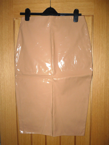 Shiny caramel pvc - caramel, pu
