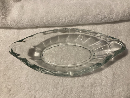 Clear glass ice cream boat - glass,