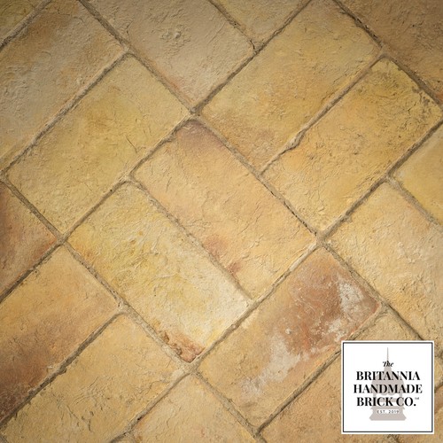 Handmade yellow floor brick - floor,