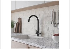 ETAL Dart Twin Lever Kitchen Mixer Tap Matt Black (812FJ)