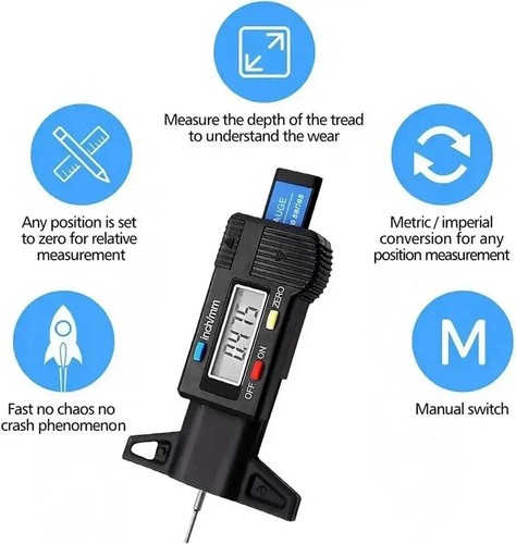 Digital tyre depth gauge tread - digital,
