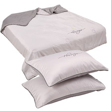 3pcs Butterfly Embroidered Spring/ Summer Thin Quilt Air-Conditioning Quilt Set