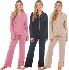 Kate Morgan Ladies Soft Cozy Lightweight Button up Pyjama Set 2025 NEW Stock