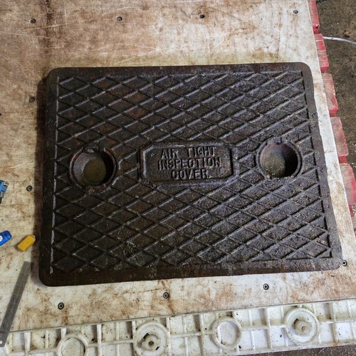 Used cast iron manhole cover - used,